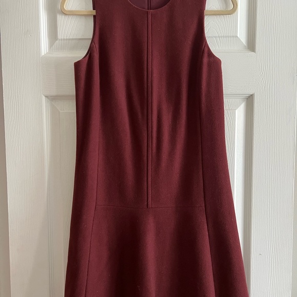 Madewell Burgundy Wool Tulip Dress Size 0 - Picture 3 of 6